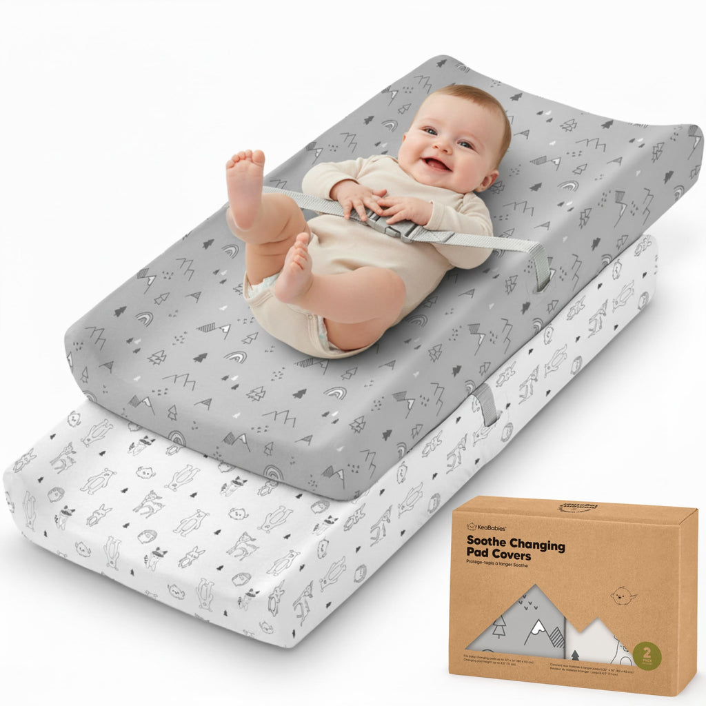 2-Pack Organic Cotton Changing Pad Covers for Babies
