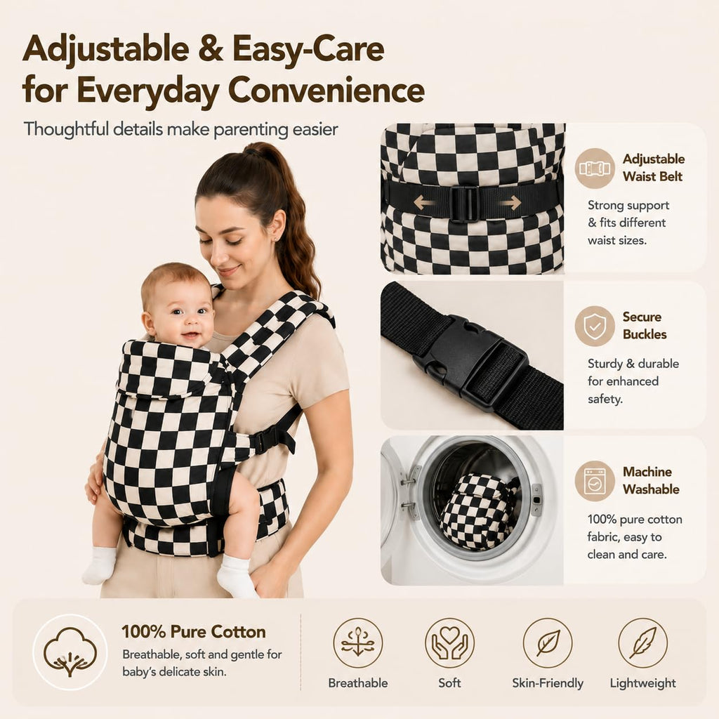 Ergonomic 3-Position Baby Carrier for Newborns to Toddlers