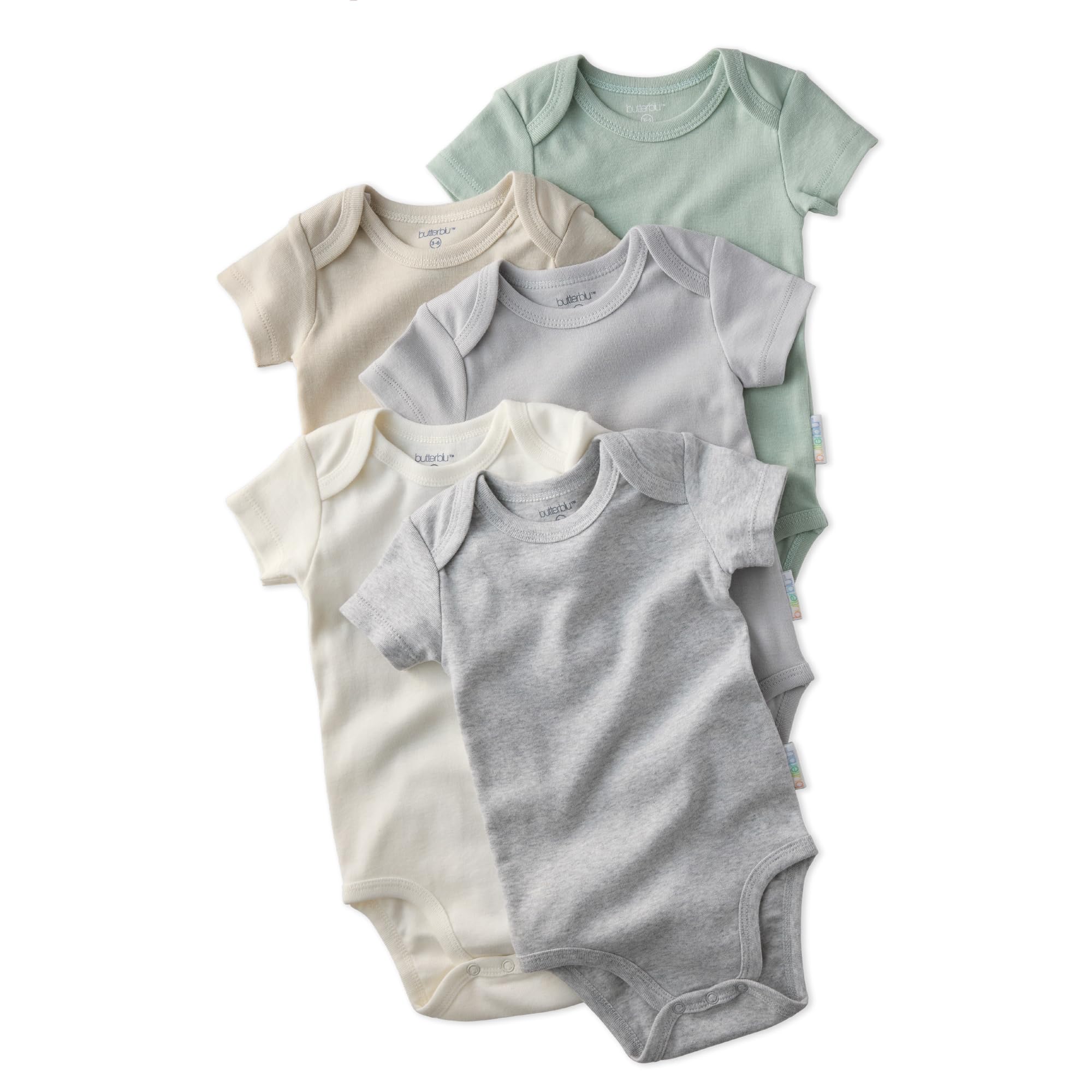 Butterblu Avery 5/10-Pack Organic Cotton Baby Bodysuits