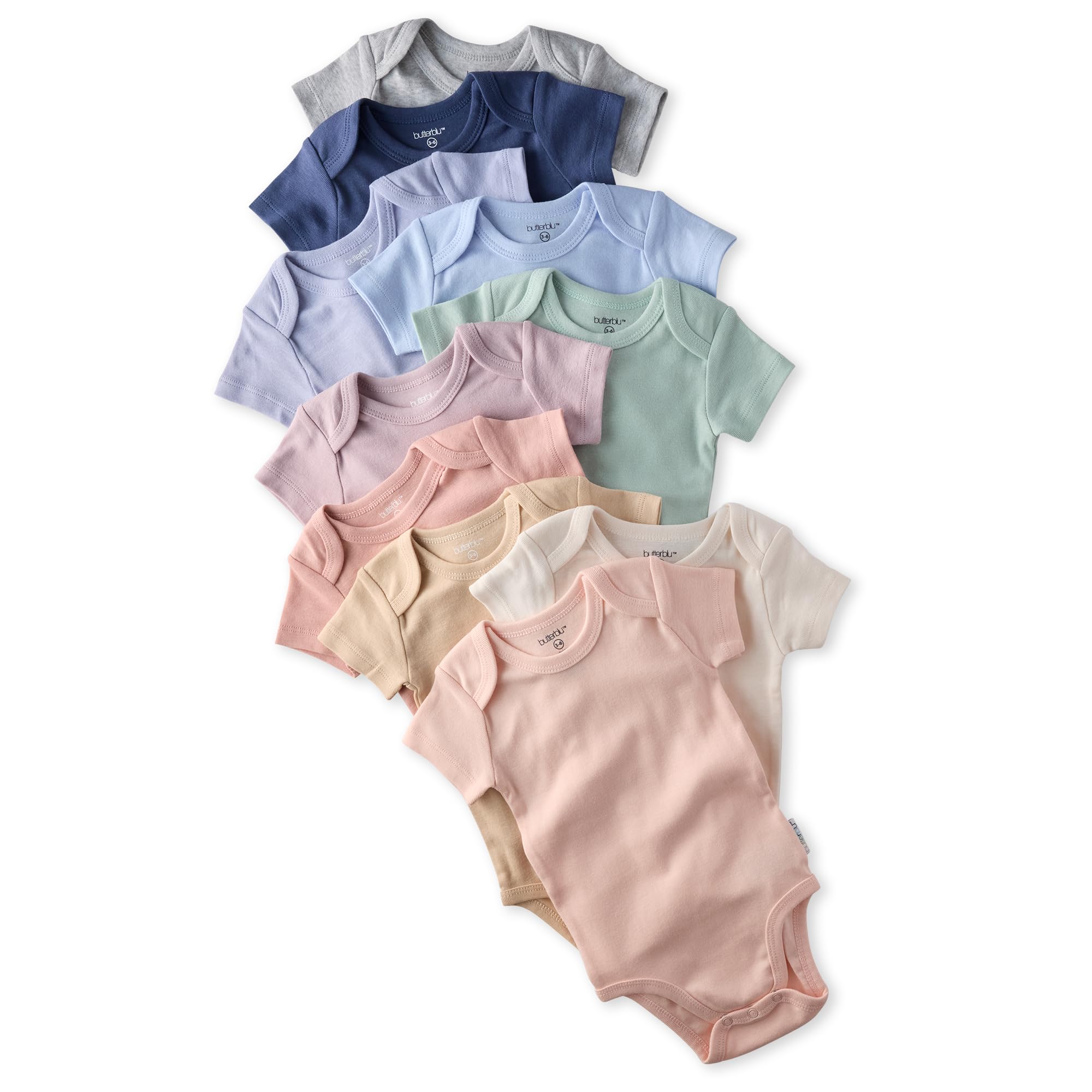 Butterblu Avery 5/10-Pack Organic Cotton Baby Bodysuits