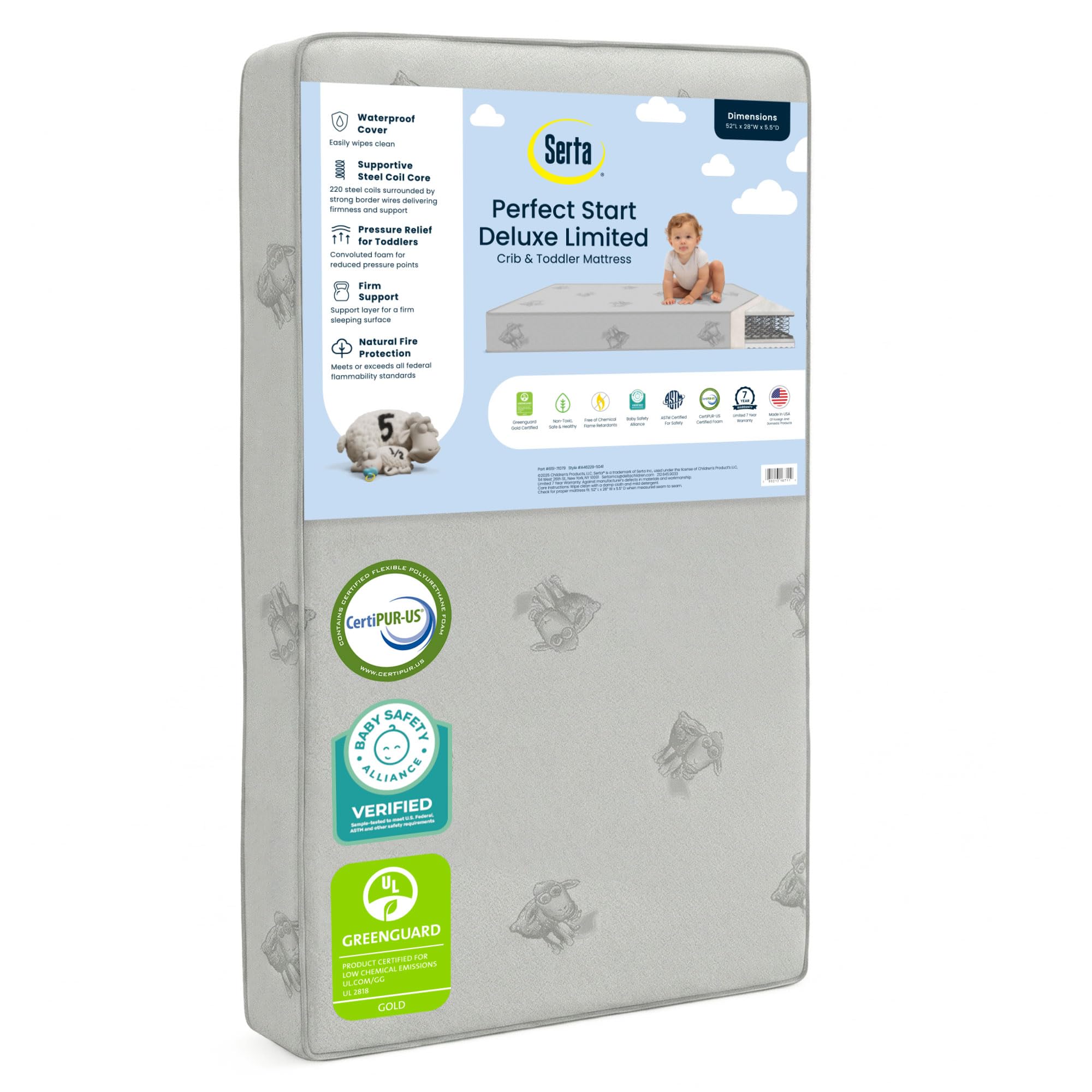 Delta Children Serta Perfect Start Dual-Sided Crib Mattress