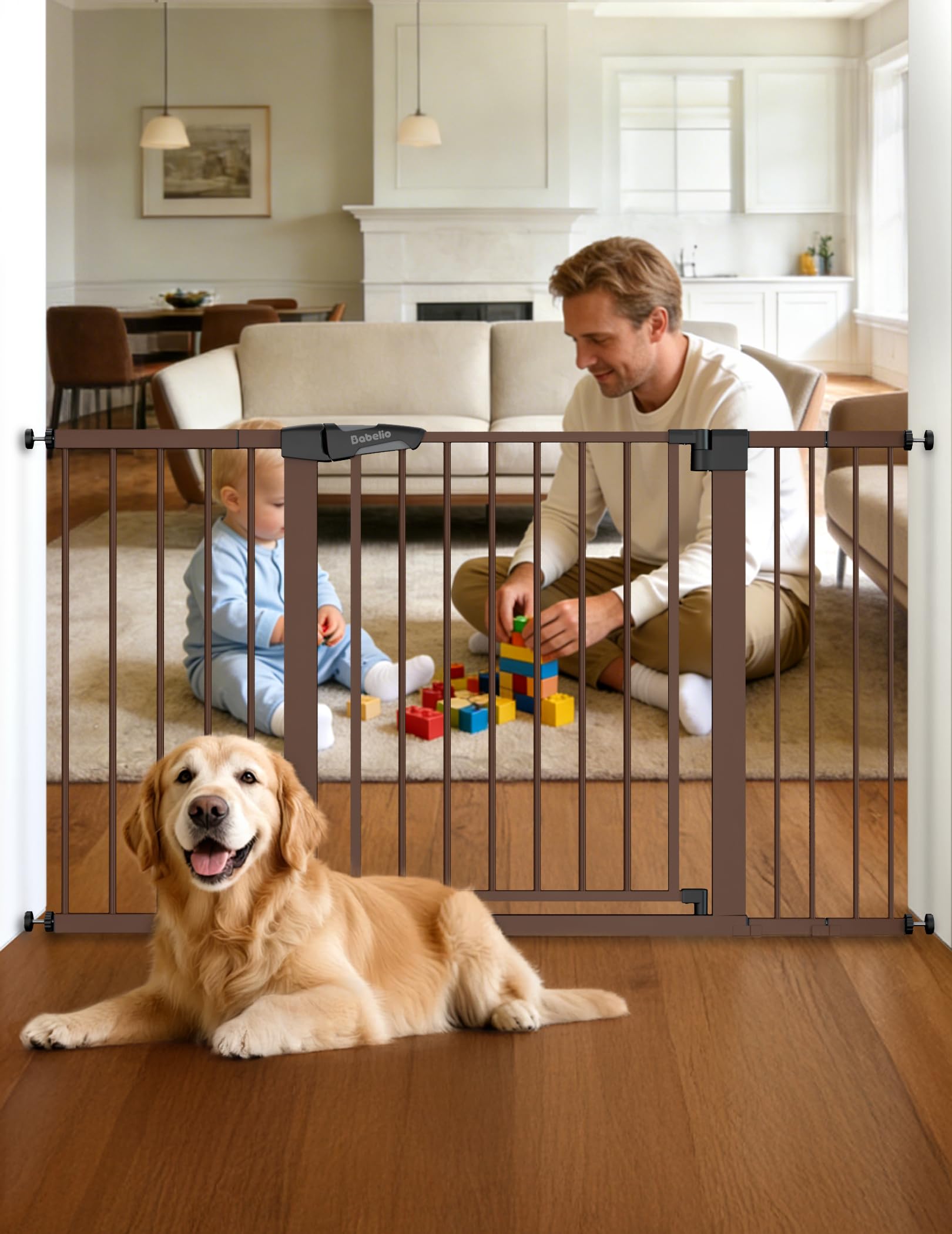 Babelio Auto-Close Baby Gate for Doorways and Stairs