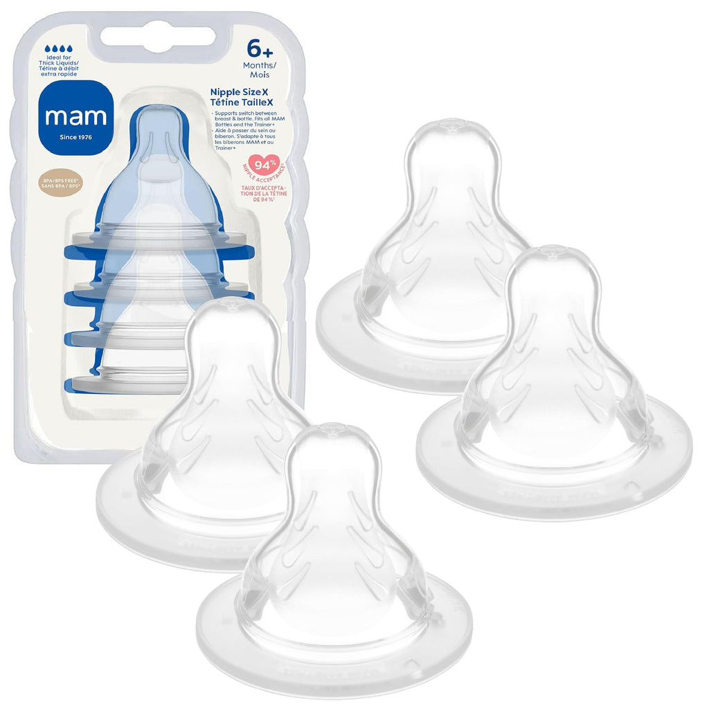 MAM Baby Bottle Nipples with Multiple Flow Rates