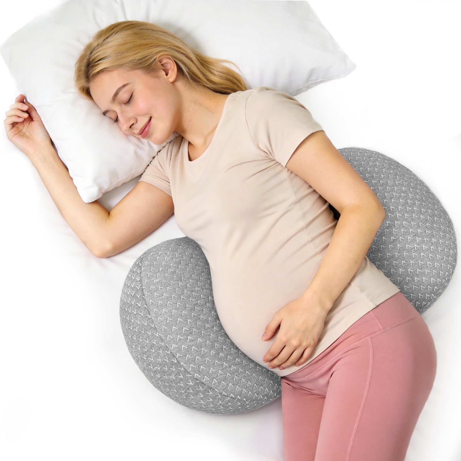 cozyyeah Pregnancy Wedge Pillow for Sleeping, Adjustable Maternity Pillow for Side Sleepers