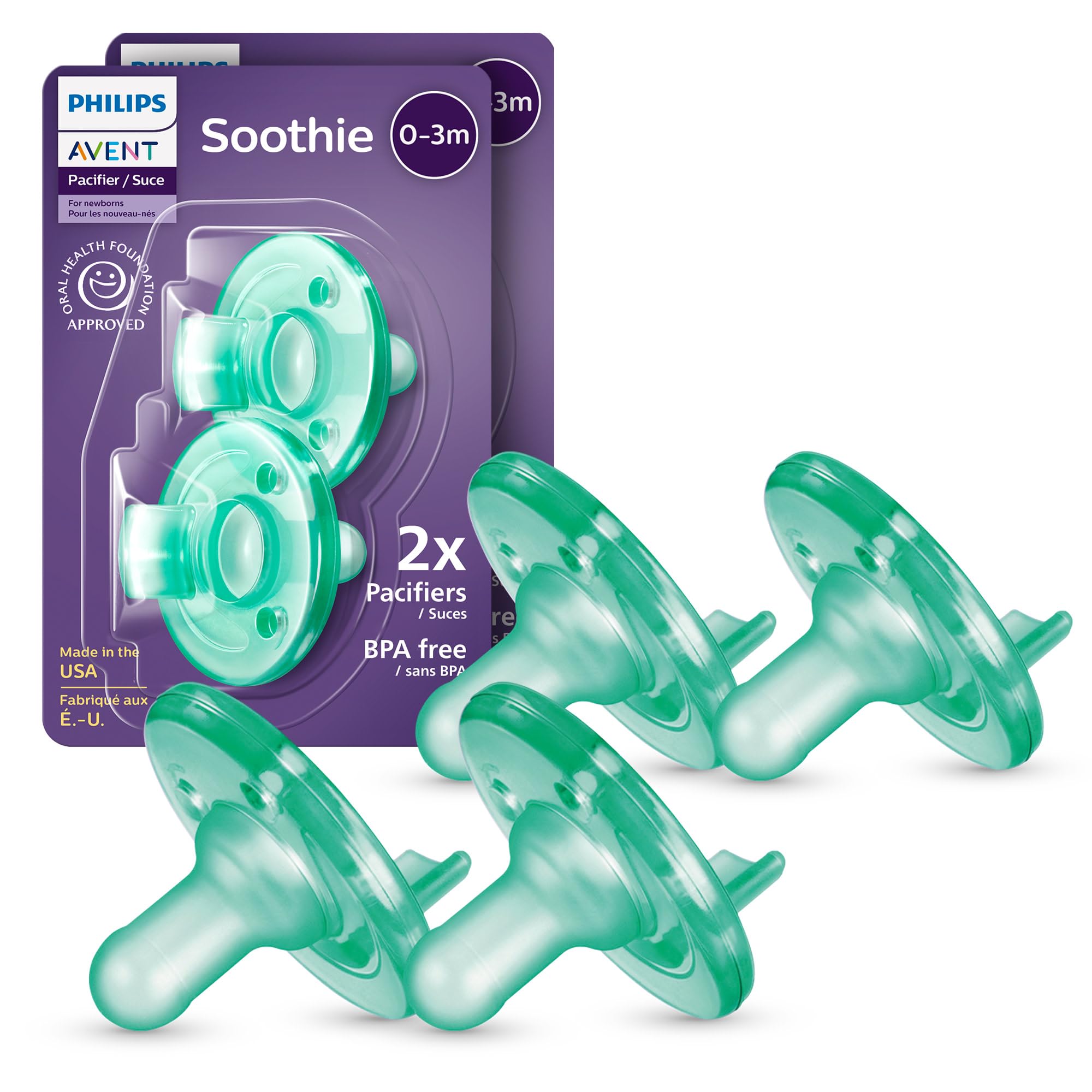Philips AVENT Soothie Pacifiers for Babies 0–3 Months