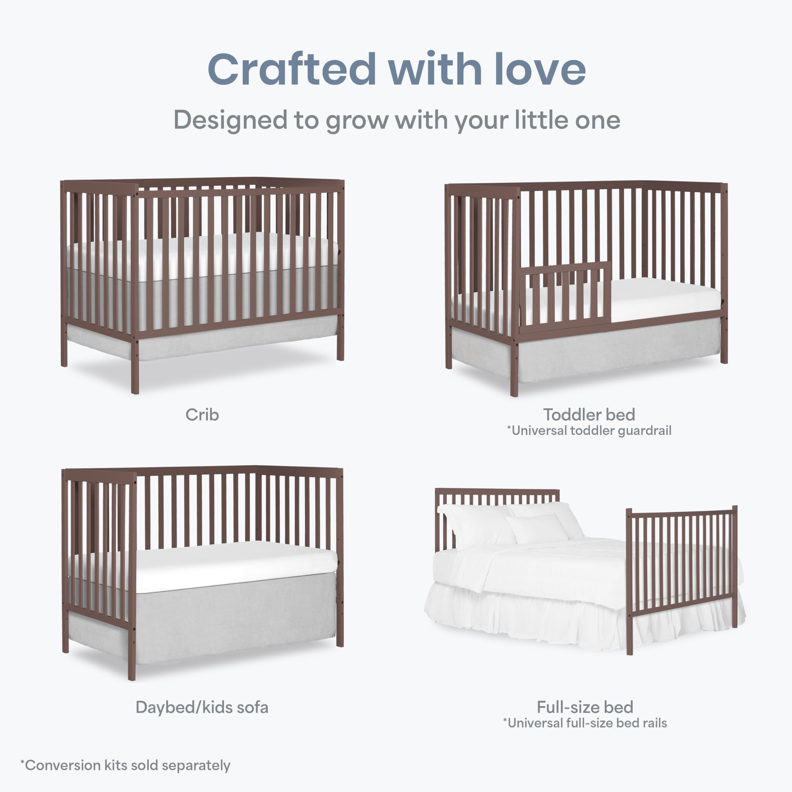 Dream On Me Synergy 5-in-1 Convertible Full-Size Crib