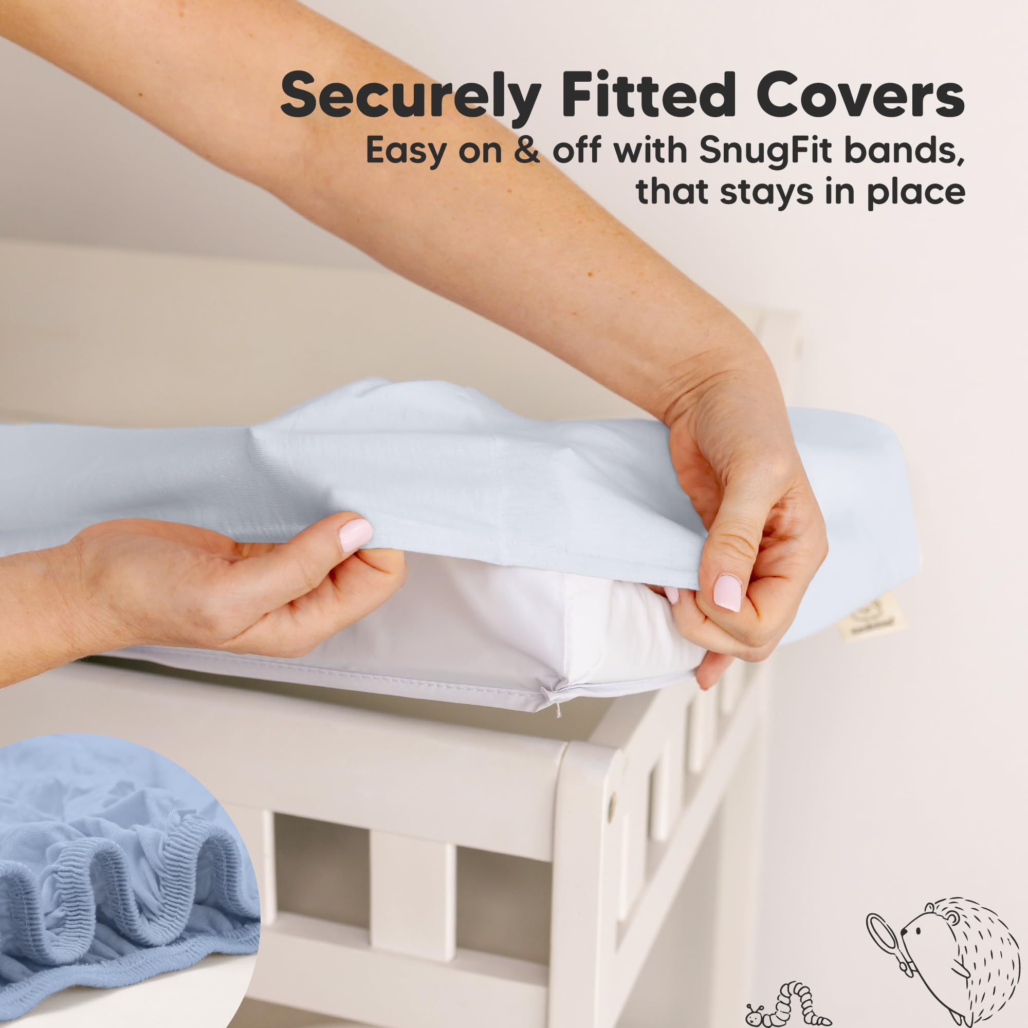 2-Pack Organic Cotton Changing Pad Covers for Babies