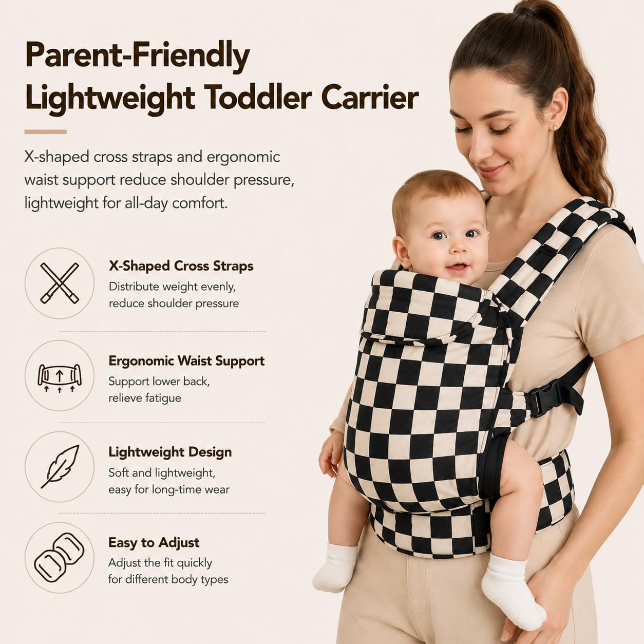 Ergonomic 3-Position Baby Carrier for Newborns to Toddlers