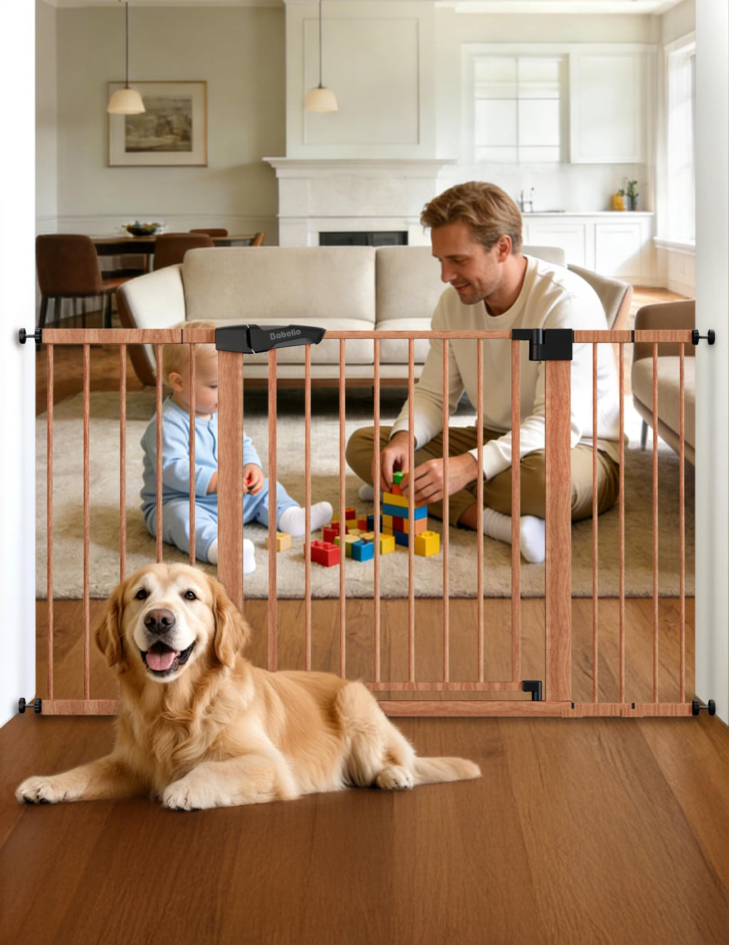 Babelio Auto-Close Baby Gate for Doorways and Stairs