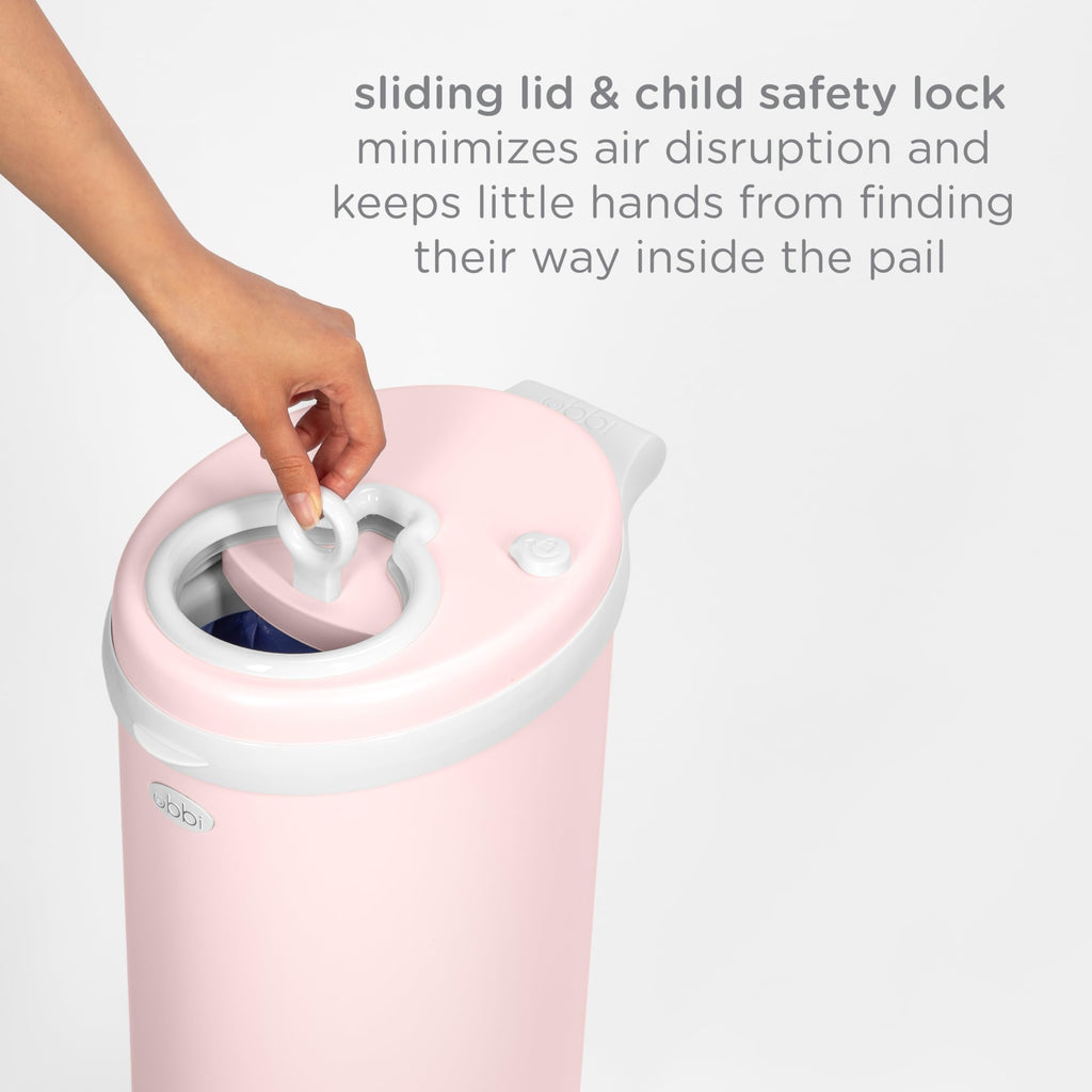Ubbi Steel Odor-Locking Diaper Pail with Standard Bags
