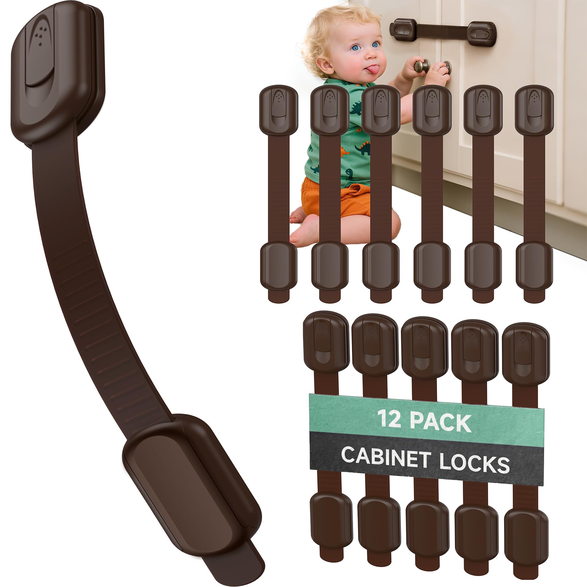 Infinno No-Drill Babyproof Cabinet and Drawer Locks