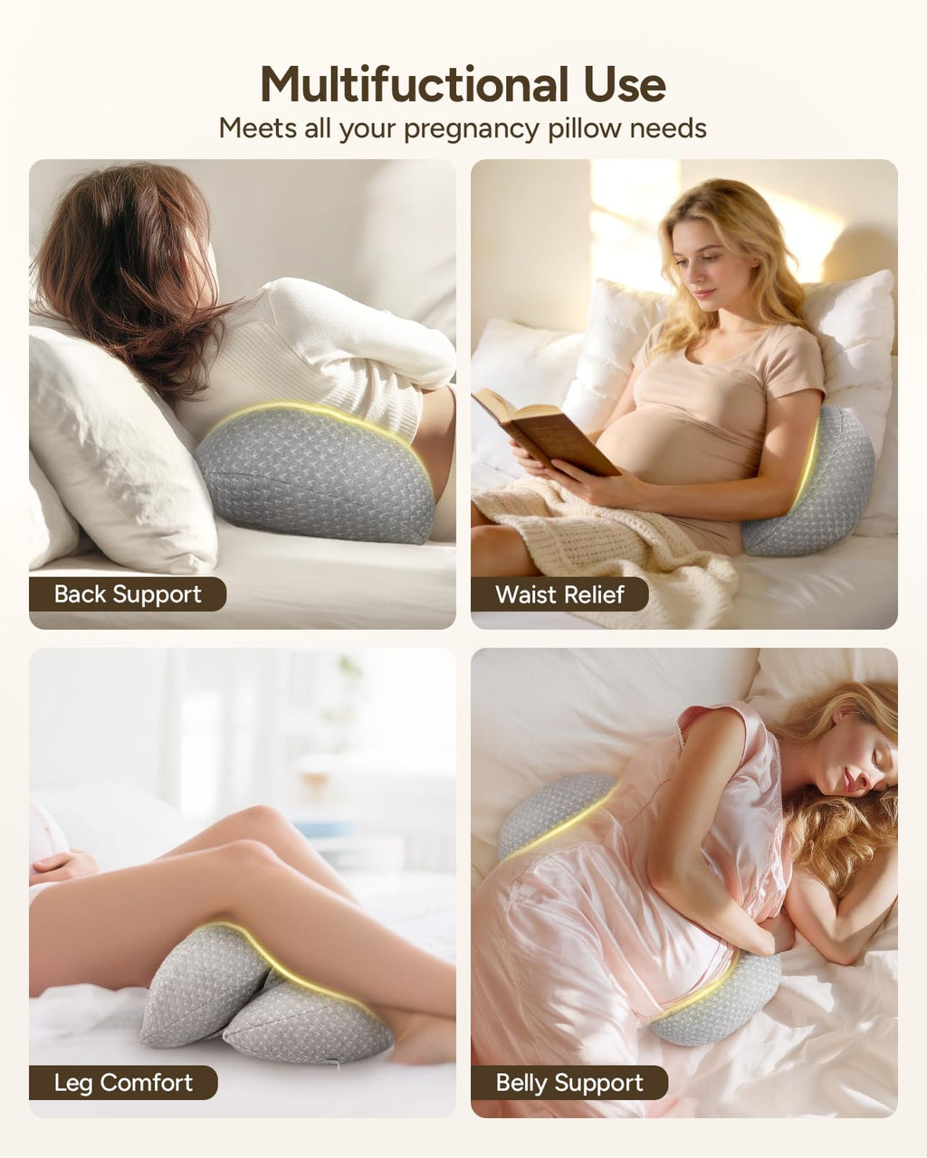 cozyyeah Pregnancy Wedge Pillow for Sleeping, Adjustable Maternity Pillow for Side Sleepers