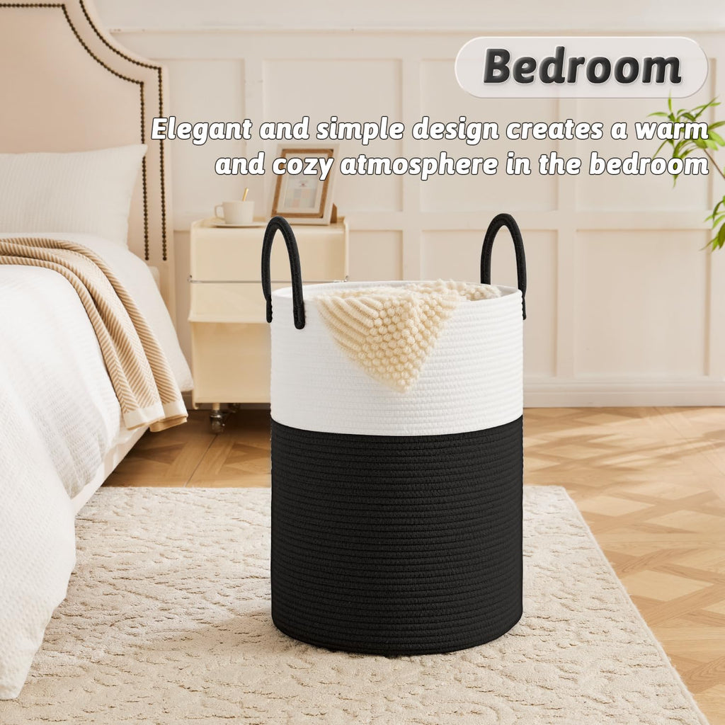 Artfeel 60L Woven Cotton Rope Laundry Hamper