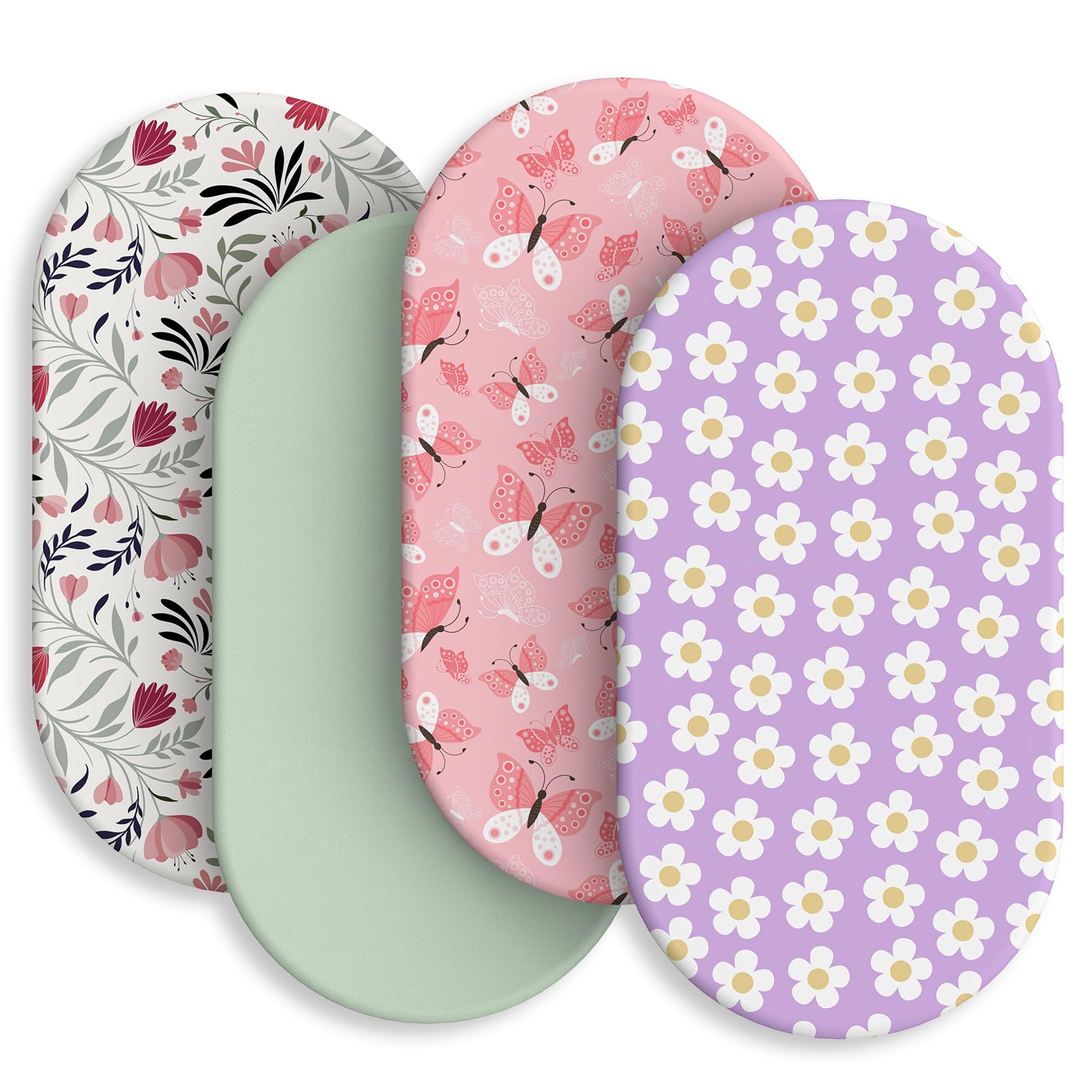 Soft Fitted Baby Bassinet Sheets with Snug Elastic Fit