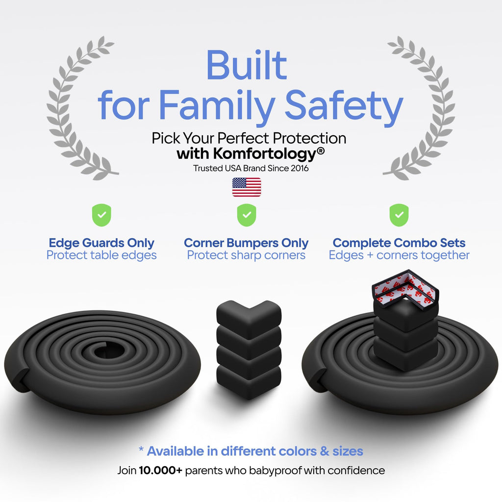 16.2 ft Babyproofing Foam Edge and Corner Guard Set