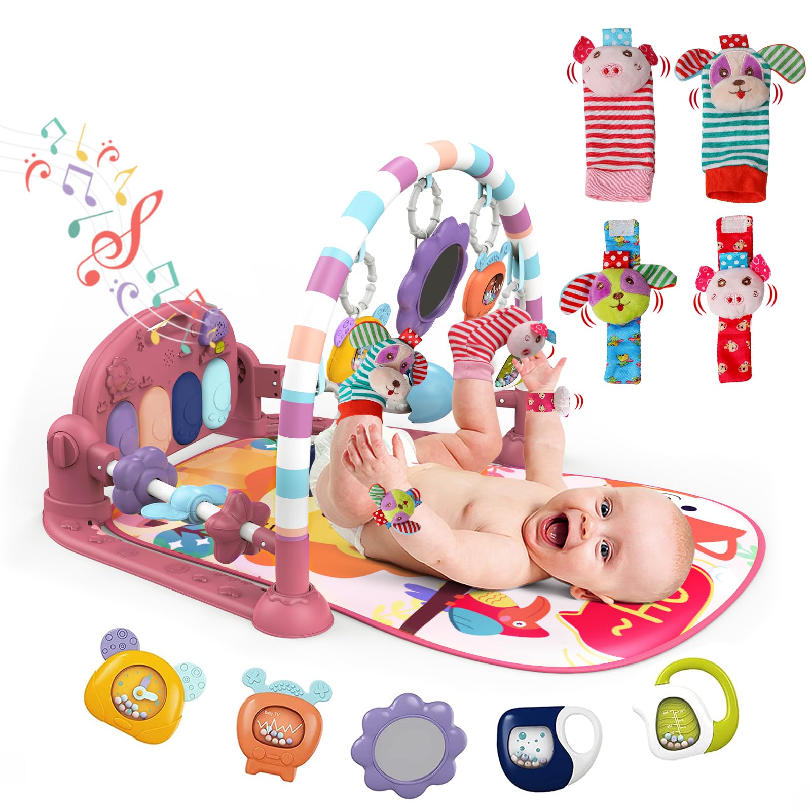 Dearlomum Piano Baby Play Gym and Tummy Time Mat
