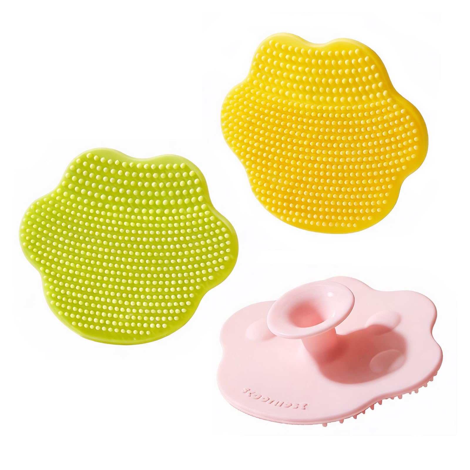 ihaveababy 3-Pack Silicone Baby Bath and Scalp Brushes