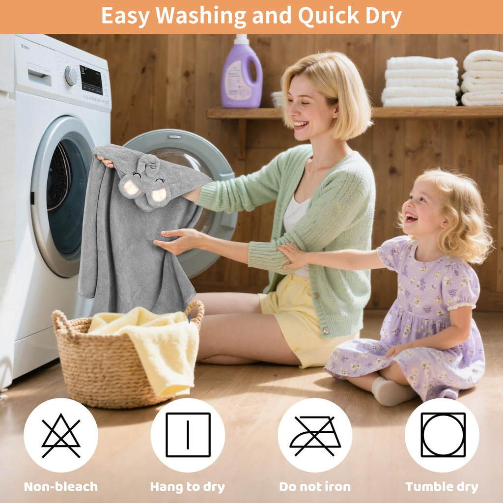 CandyHome 12-Piece Hooded Baby Towel and Washcloth Set