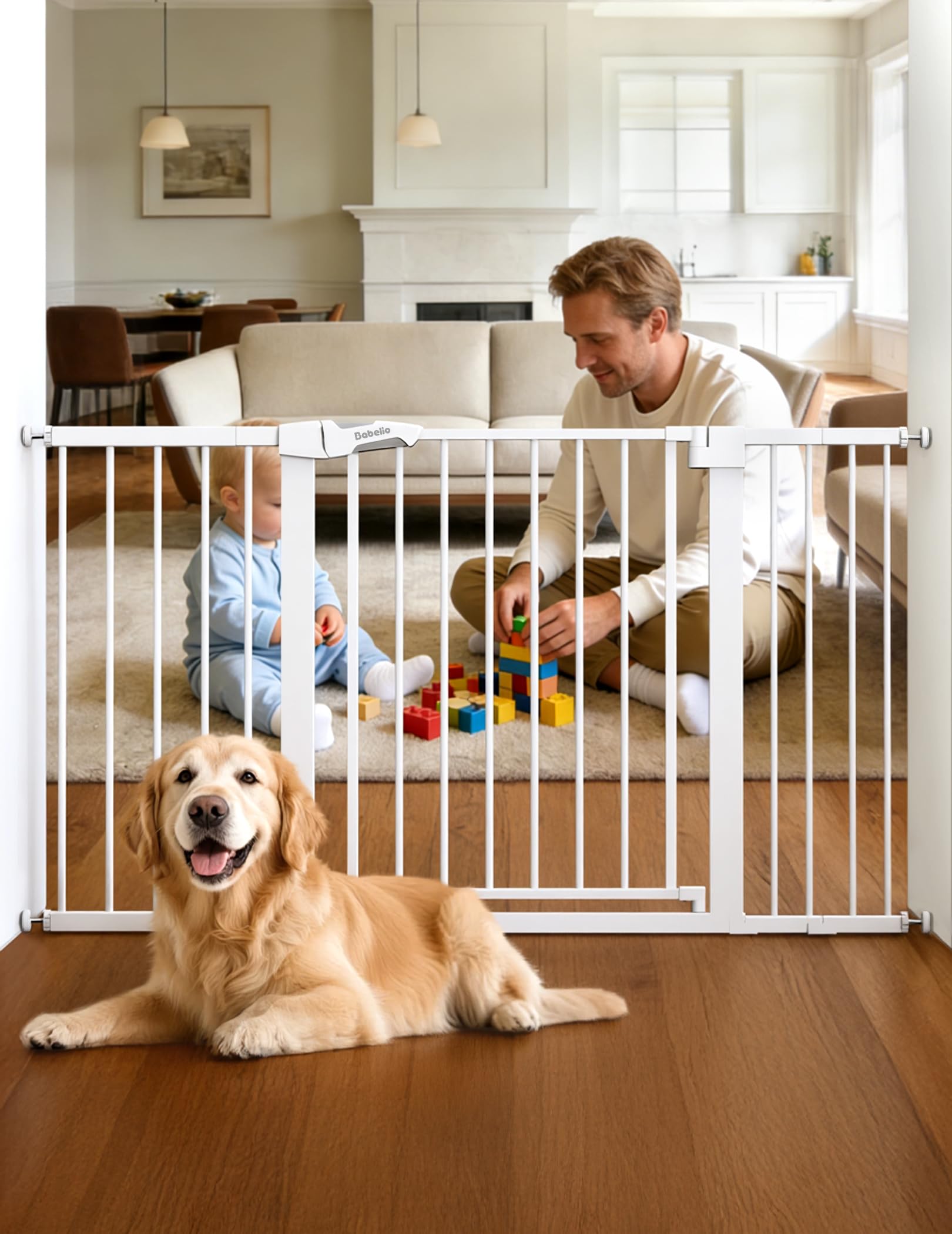 Babelio Auto-Close Baby Gate for Doorways and Stairs