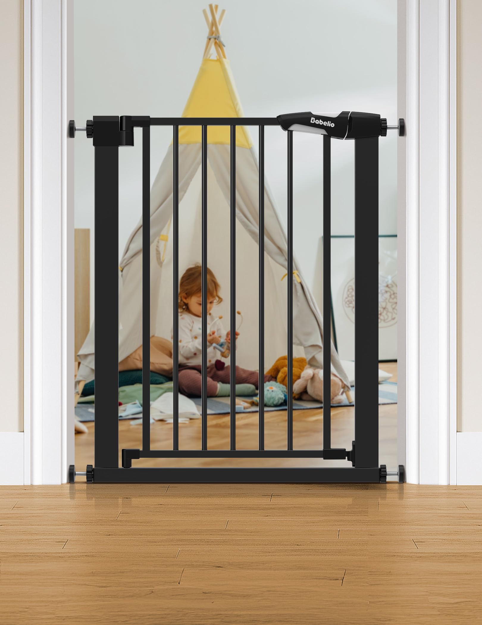 Babelio Auto-Close Baby Gate for Doorways and Stairs