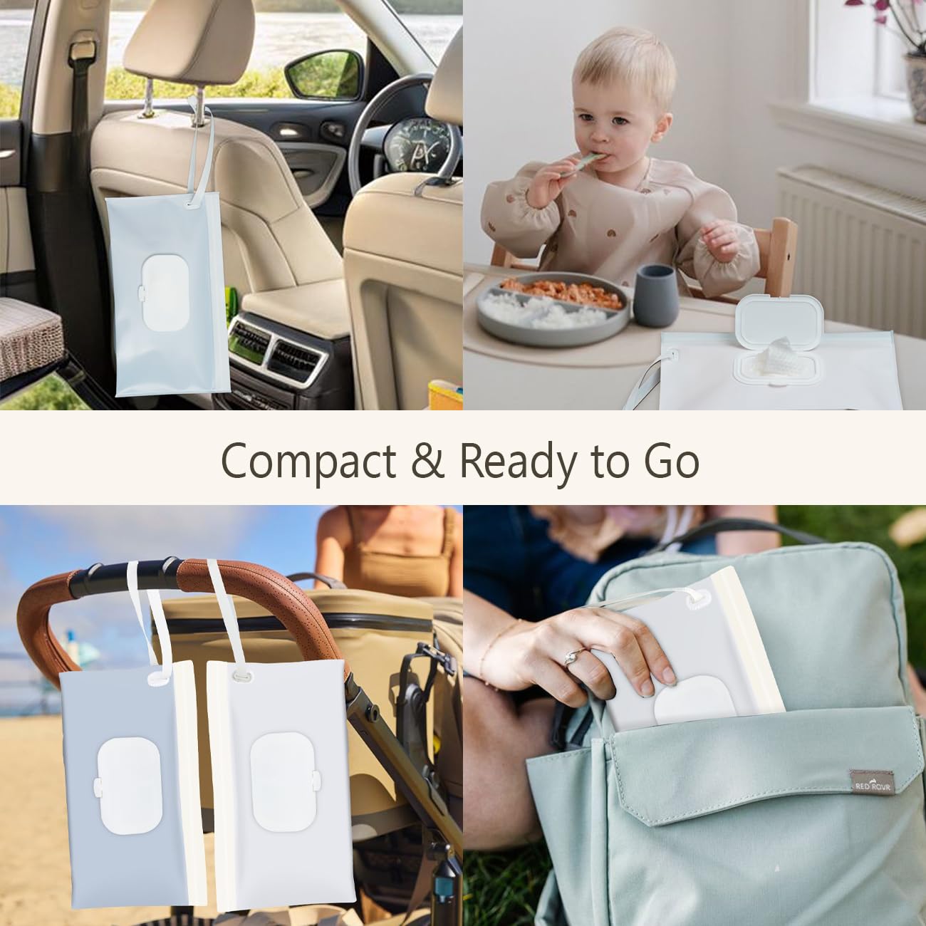 Cephira Portable Refillable Baby Wipes Dispenser Container