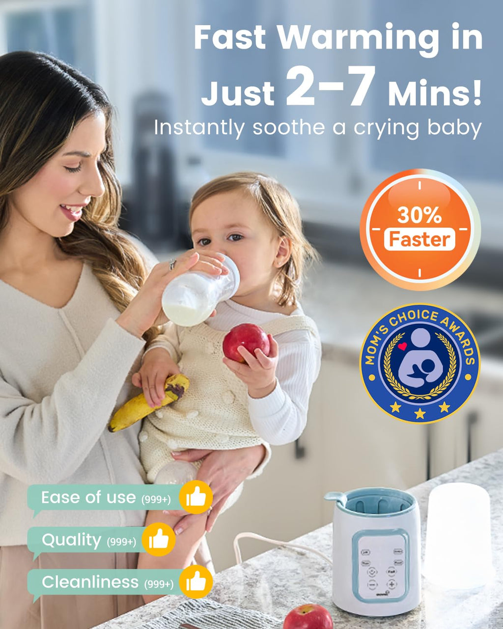 GROWNSY Digital Baby Bottle Warmer for Breast Milk