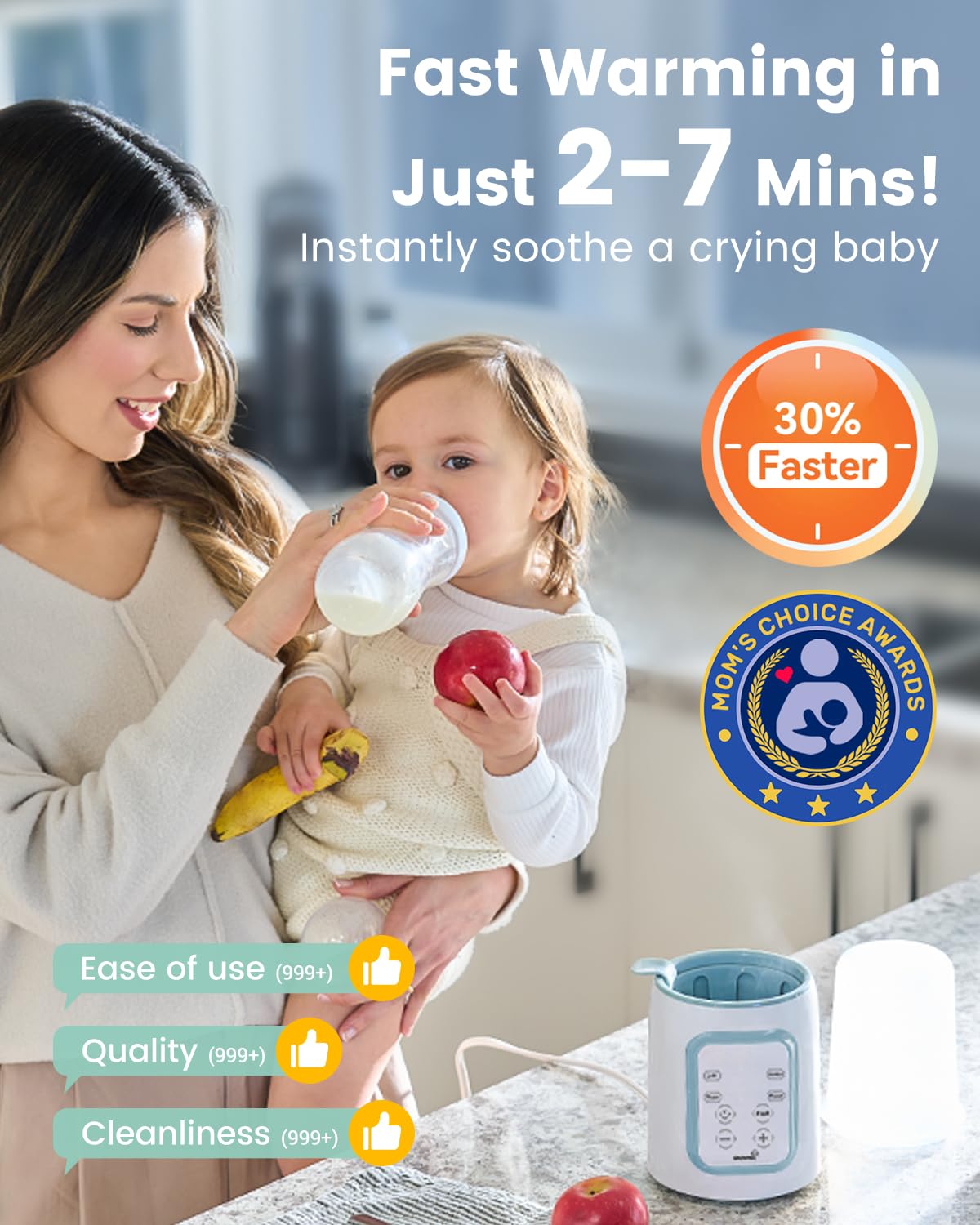 GROWNSY Digital Baby Bottle Warmer for Breast Milk