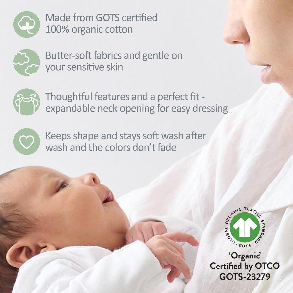 Butterblu Avery 5/10-Pack Organic Cotton Baby Bodysuits
