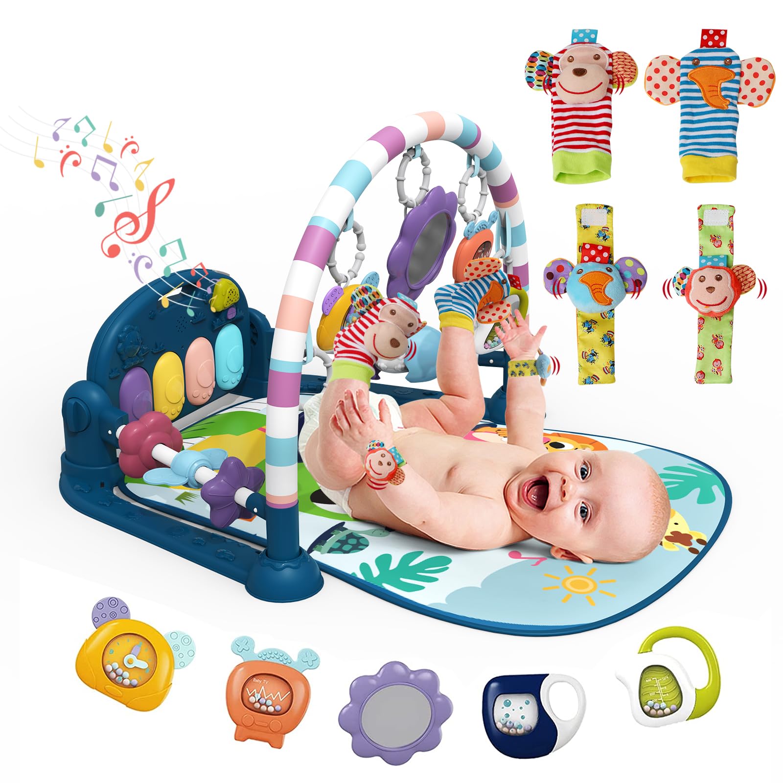 Dearlomum Piano Baby Play Gym and Tummy Time Mat
