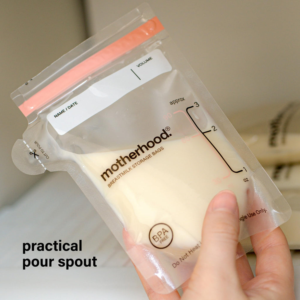 Motherhood Maternity Breastmilk Storage Bags Variety Pack – 3 oz & 6 oz Breast Milk Freezer Bags, Leak Proof, Pre-Sterilized & BPA Free