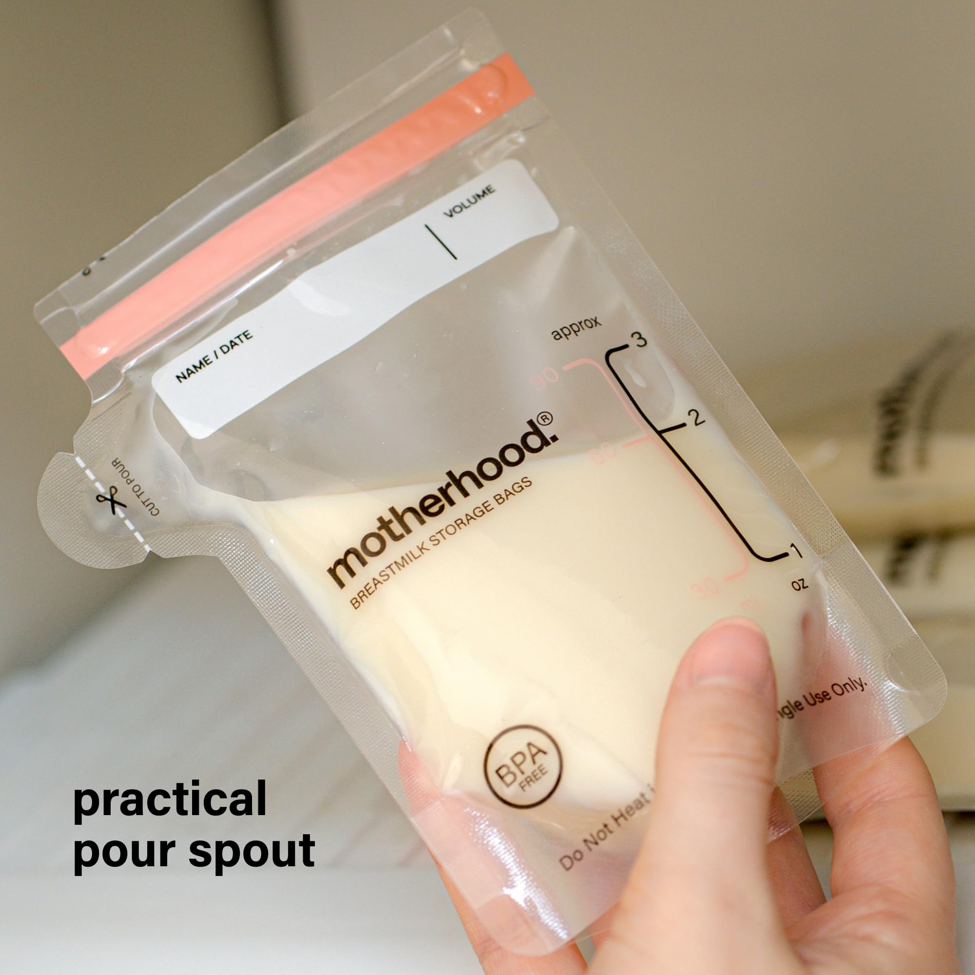 Motherhood Maternity Breastmilk Storage Bags Variety Pack – 3 oz & 6 oz Breast Milk Freezer Bags, Leak Proof, Pre-Sterilized & BPA Free