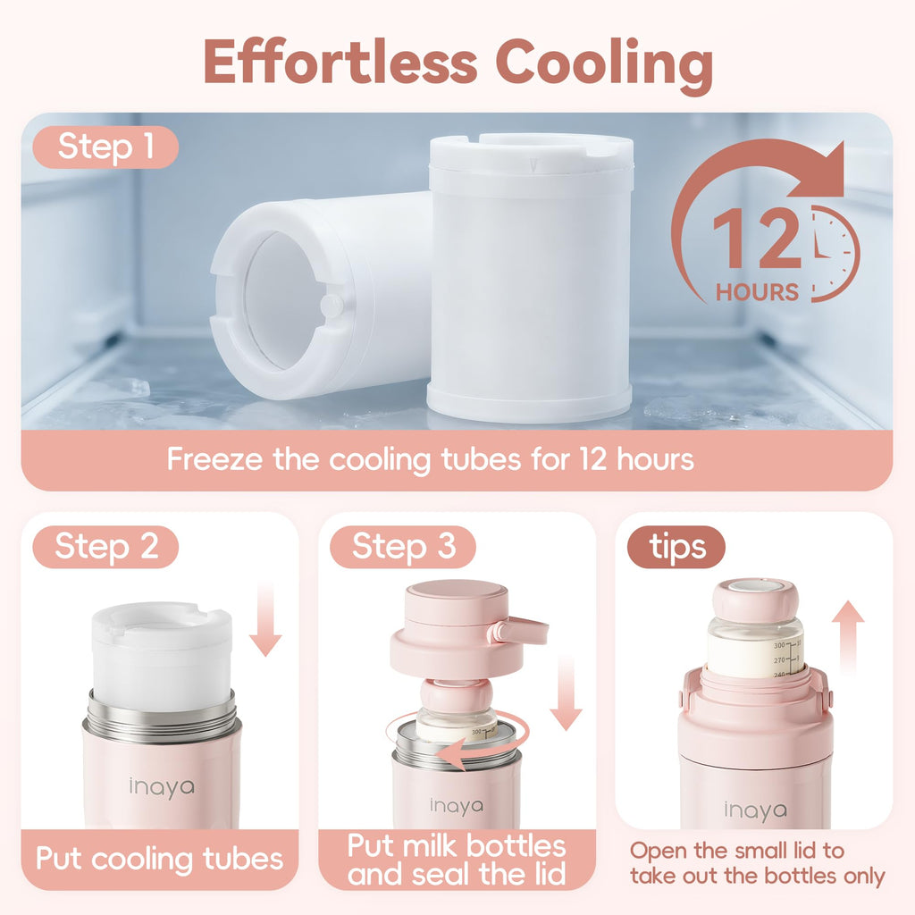 Inaya 22 oz Portable Breast Milk Cooler with 24-Hour Cooling