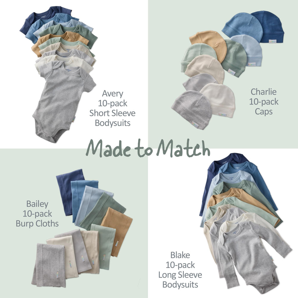 Butterblu Avery 5/10-Pack Organic Cotton Baby Bodysuits