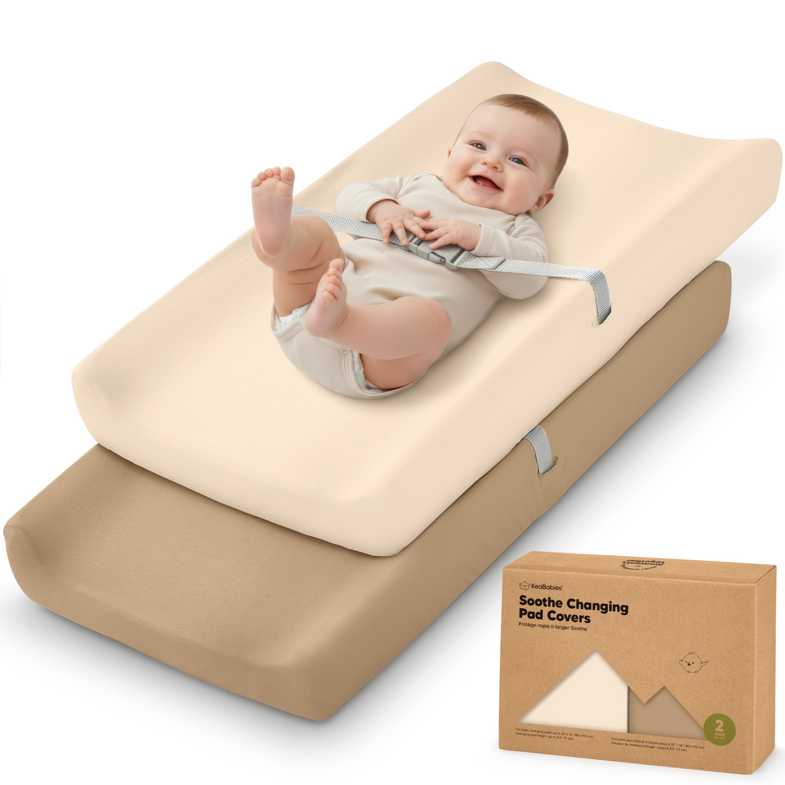 2-Pack Organic Cotton Changing Pad Covers for Babies