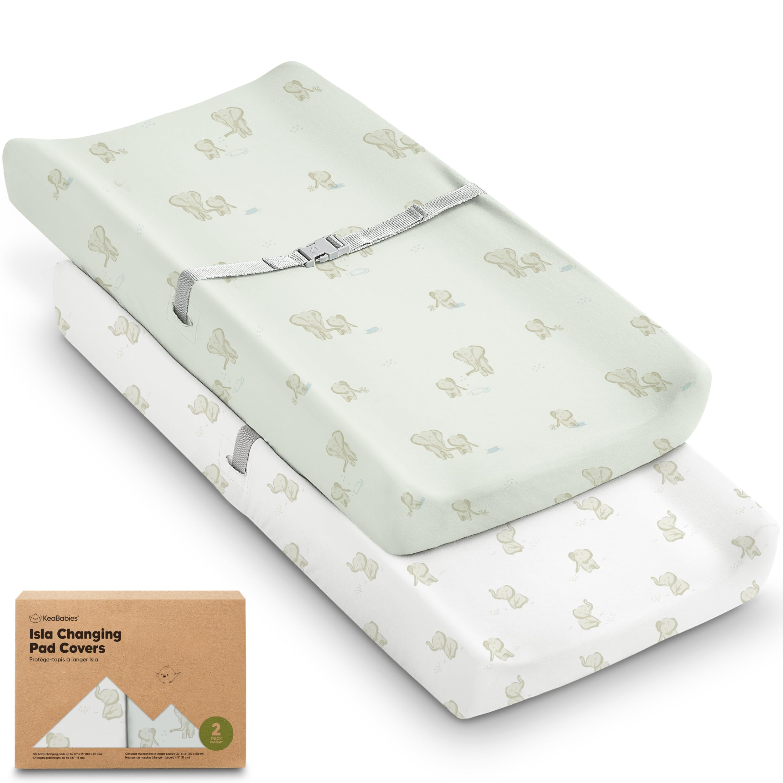 2-Pack Organic Cotton Changing Pad Covers for Babies