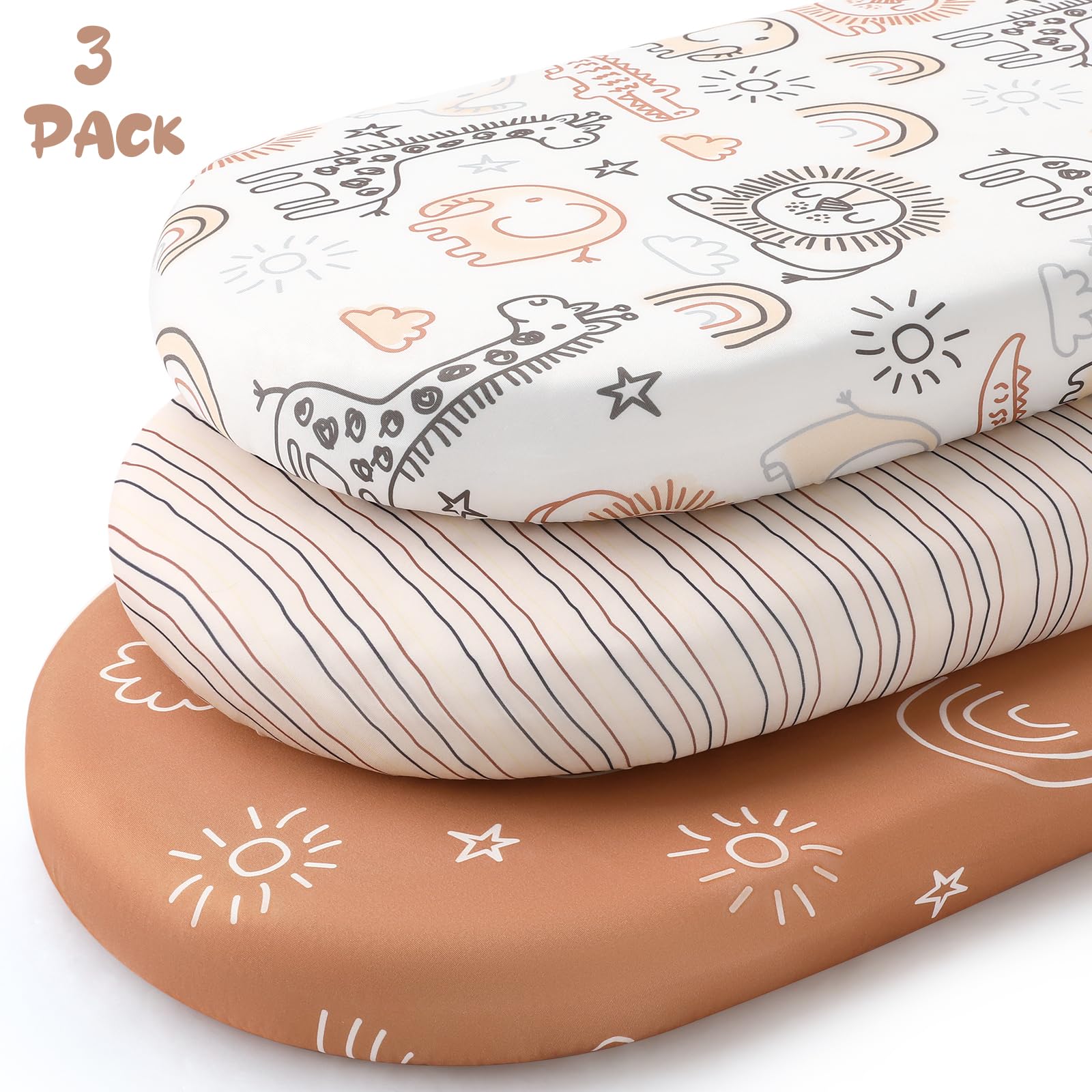 Yoofoss 2-Pack Soft Microfiber Fitted baby Crib Sheets