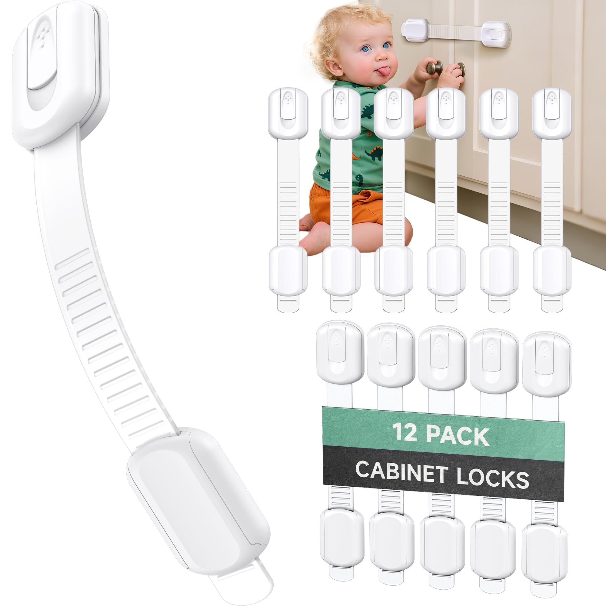 Infinno No-Drill Babyproof Cabinet and Drawer Locks