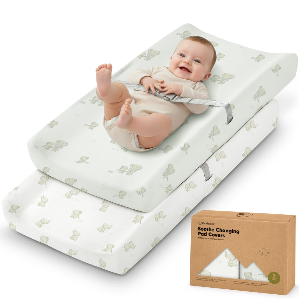 2-Pack Organic Cotton Changing Pad Covers for Babies