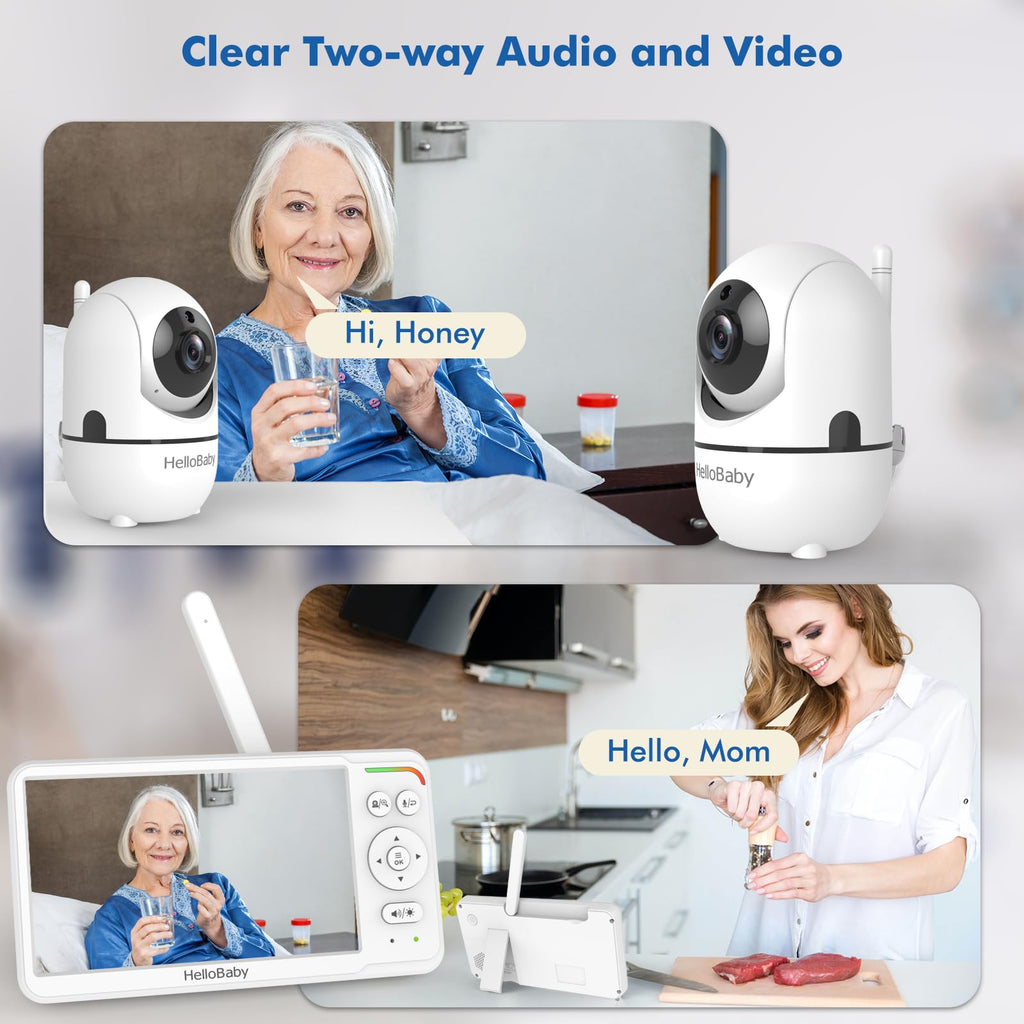 HelloBaby 6-Inch Split-Screen Monitor with Dual Cameras