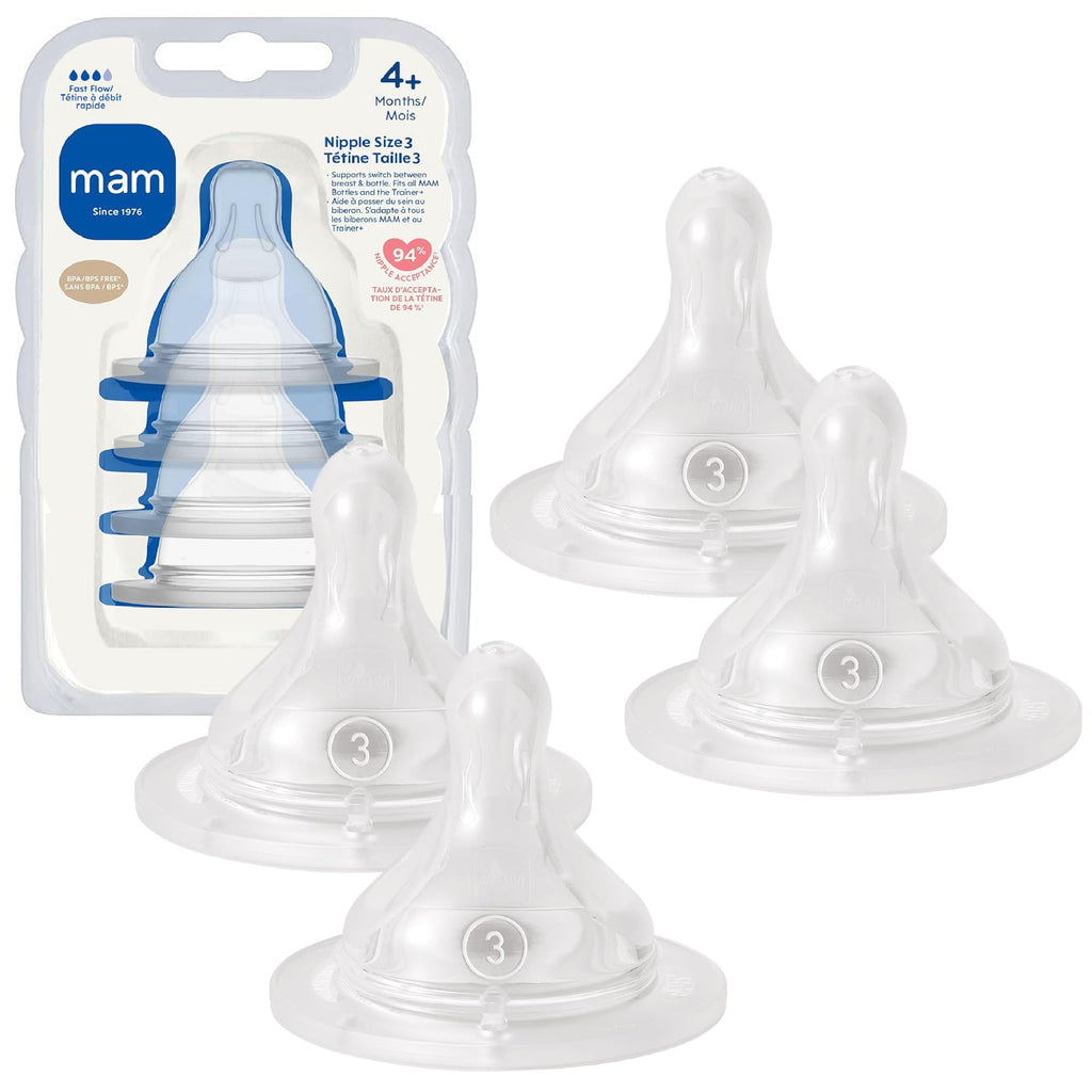 MAM Baby Bottle Nipples with Multiple Flow Rates