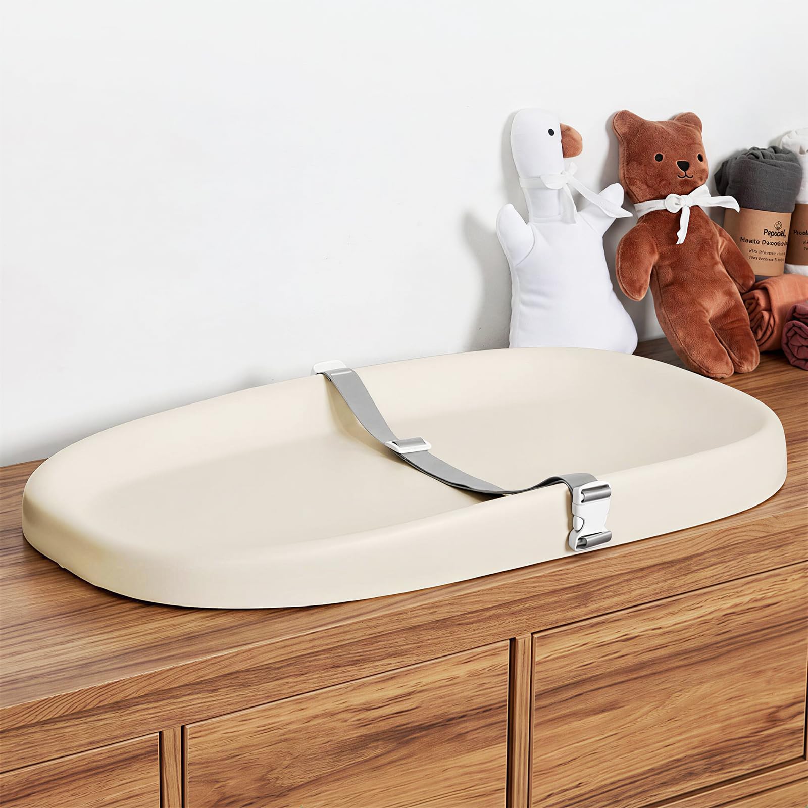 Papablic Wipeable Baby Changing Pad for Dressers