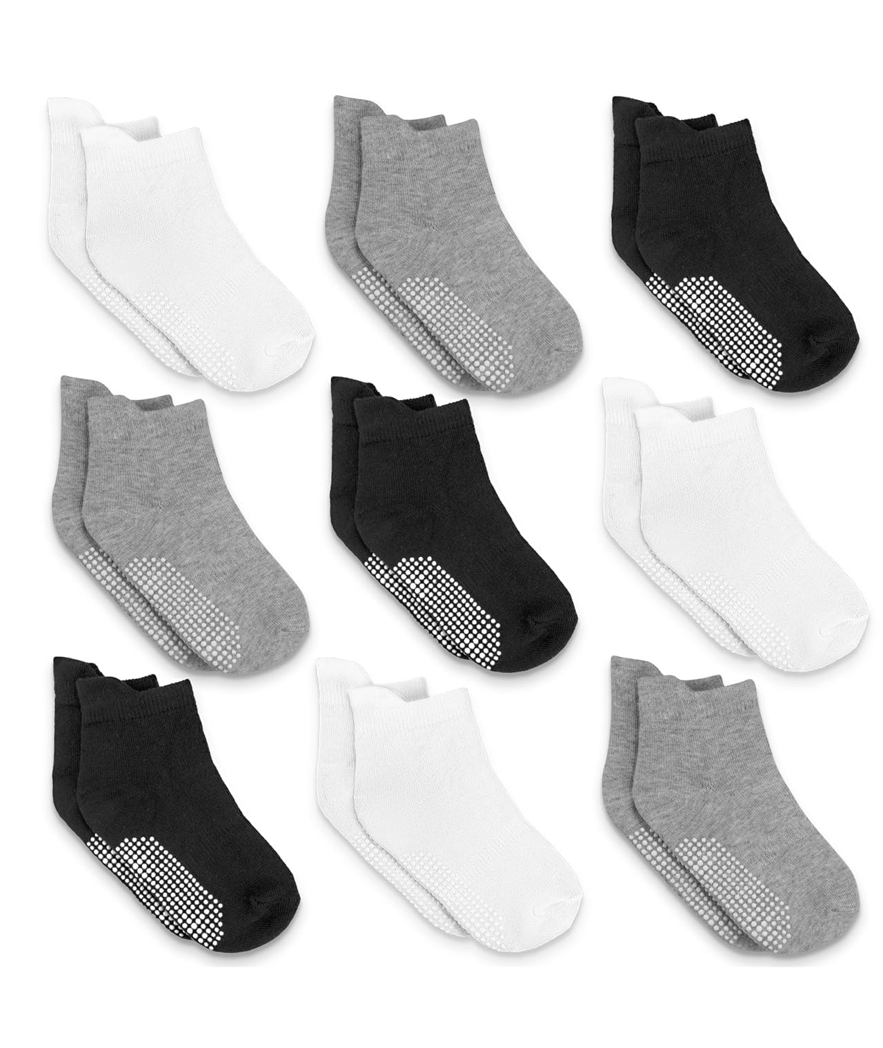 Infinno 9-Pair Non-Slip Grip Socks for Babies & Kids