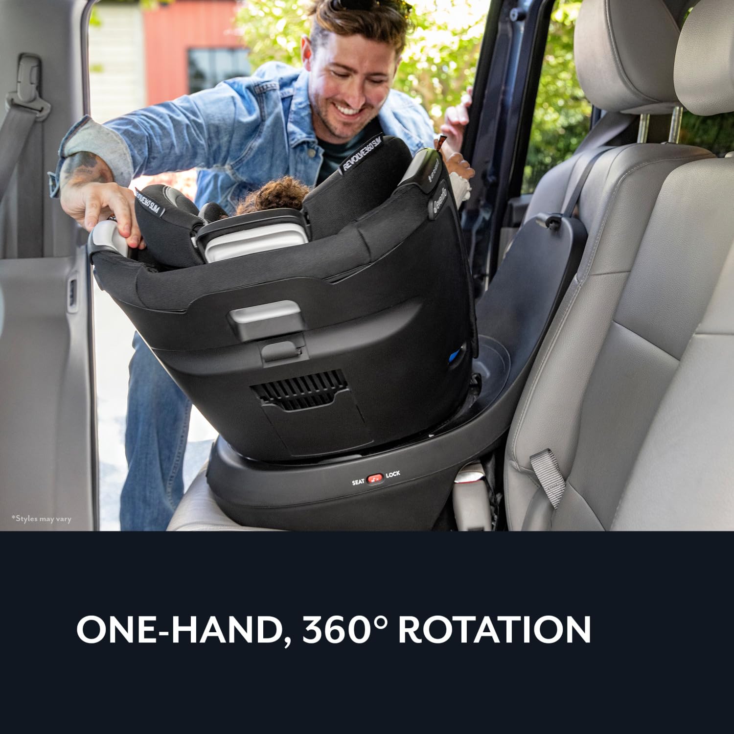 Evenflo Revolve360 Slim 2-in-1 Rotating Car Seat for Baby