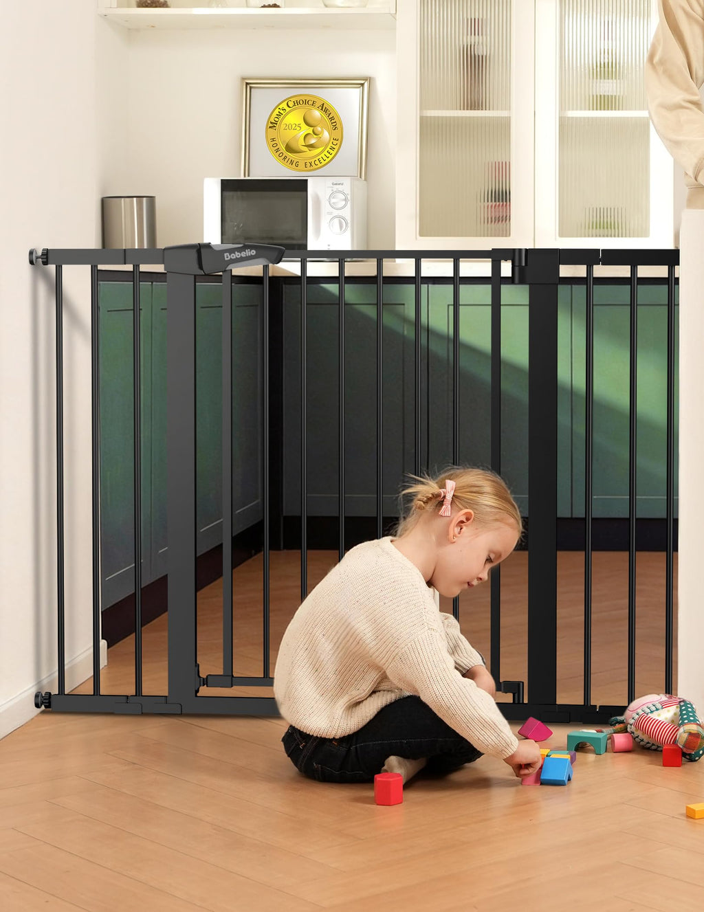 Babelio Auto-Close Baby Gate for Doorways and Stairs