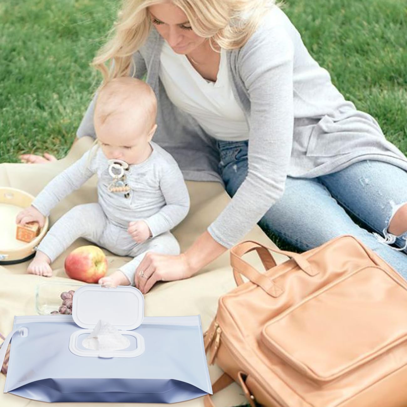 Cephira Portable Refillable Baby Wipes Dispenser Container