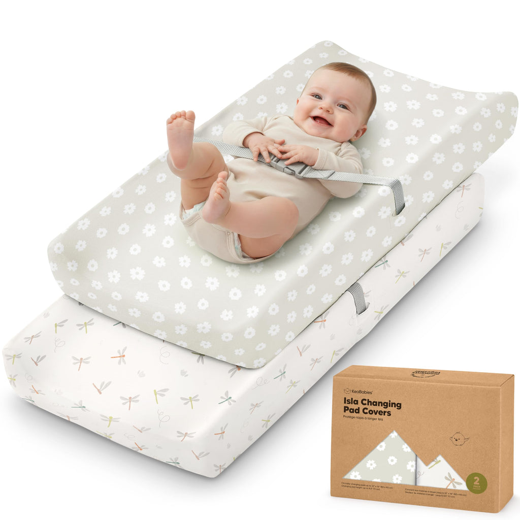 2-Pack Organic Cotton Changing Pad Covers for Babies