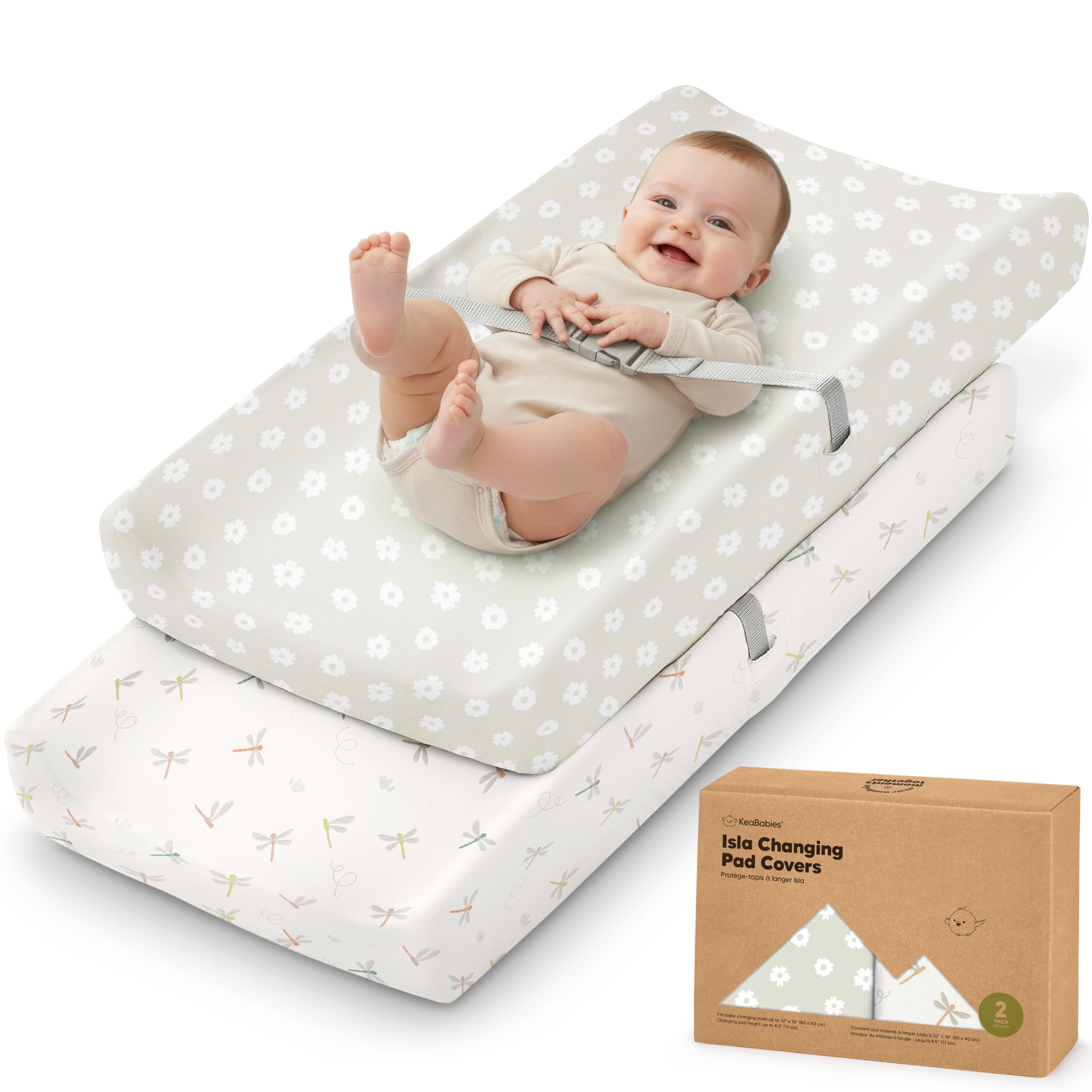 2-Pack Organic Cotton Changing Pad Covers for Babies