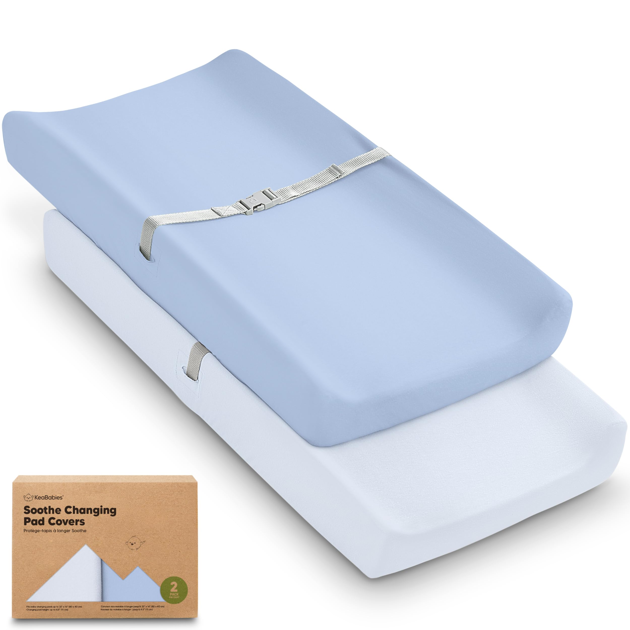 2-Pack Organic Cotton Changing Pad Covers for Babies