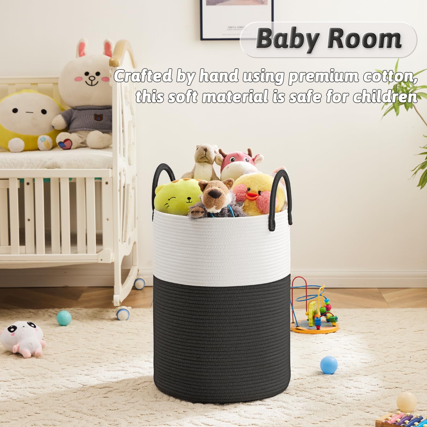Artfeel 60L Woven Cotton Rope Laundry Hamper