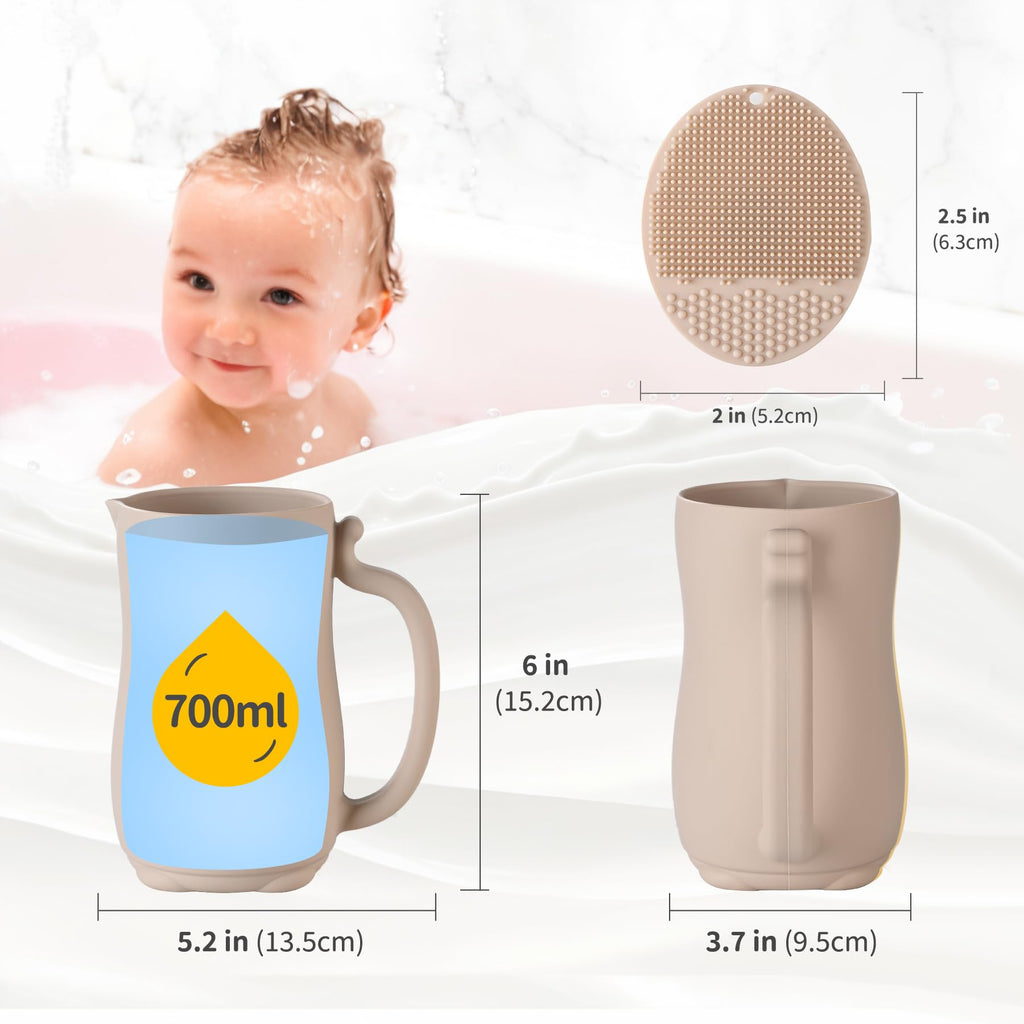 Soft Silicone Baby Bath Rinse Cup for Hair Washing